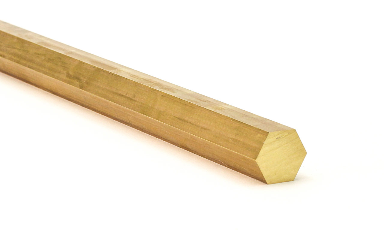 Brass hexagonal rods 21 mm CuZn39Pb3 (Ms58)