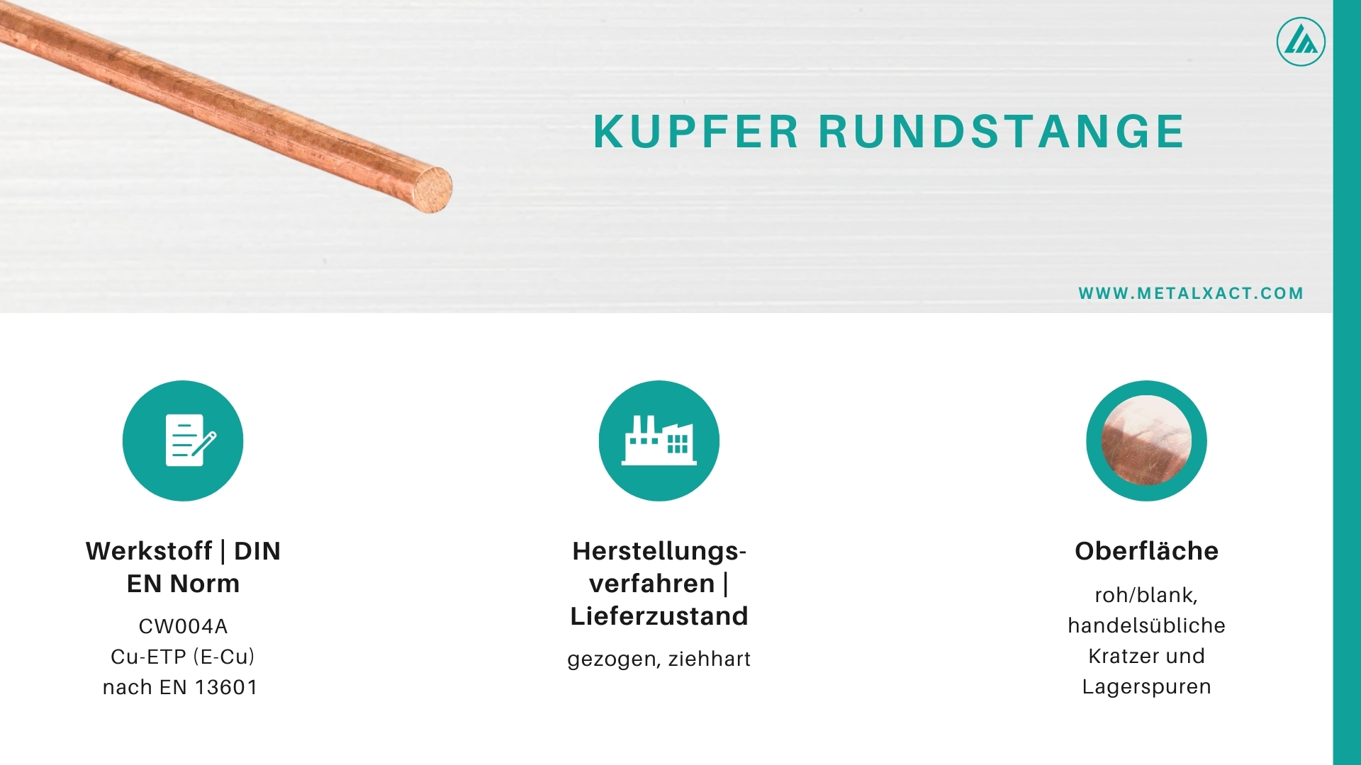 Kupfer Rundstange 2 mm