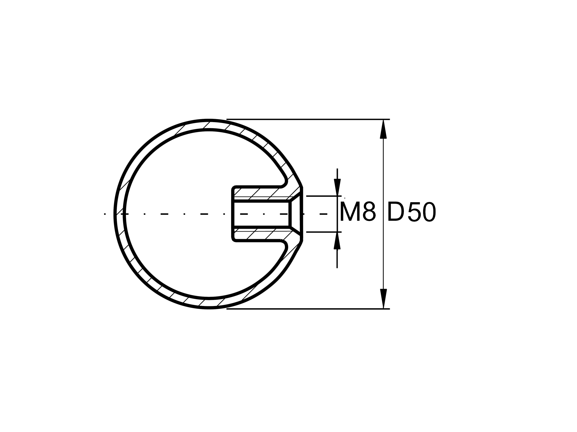 Edelstahl V2A Kugel Zierelemente Pfostenhalter Endkappe für Geländerpfosten - Ø 50 mm