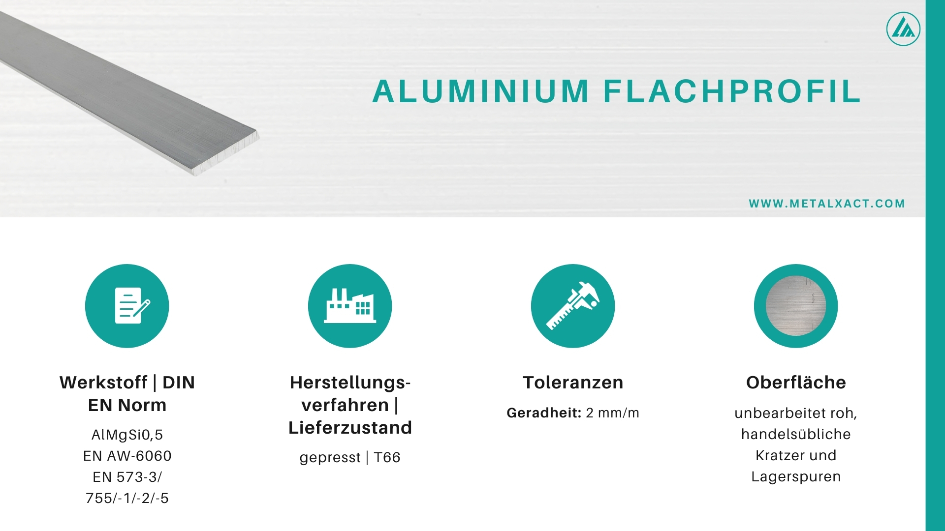 Alu-Flachstangen "blank" 30 x 10 mm